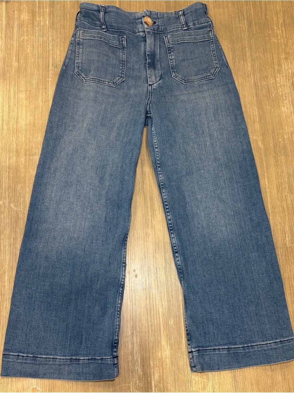 Maeve Colette High-Rise Cropped Wide-Leg Jeans by Anthropologie size 27